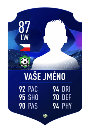 FutCard: Fotbalový dárek pro hráče a fanoušky – Vlastní fotbalová karta - Liga Mistrů 21