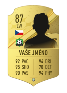 FutCard: Fotbalový dárek pro hráče a fanoušky – Vlastní fotbalová karta - Raritní zlatá 23