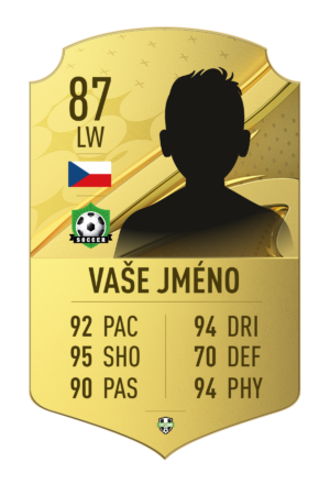 FutCard: Fotbalový dárek pro hráče a fanoušky – Vlastní fotbalová karta - Raritní zlatá 23