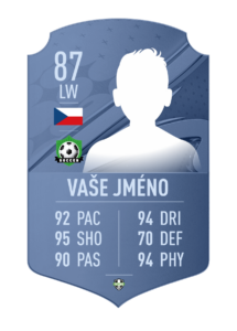 FutCard: Fotbalový dárek pro hráče a fanoušky – Vlastní fotbalová karta - Raritní koncept