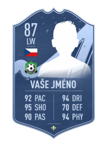 FutCard: Fotbalový dárek pro hráče a fanoušky – Vlastní fotbalová karta - Koncept Speciál