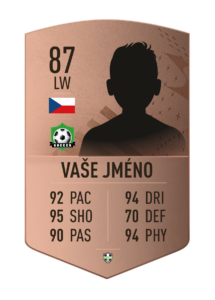 FutCard: Fotbalový dárek pro hráče a fanoušky – Vlastní fotbalová karta - Neraritní bronzová