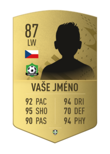 FutCard: Fotbalový dárek pro hráče a fanoušky – Vlastní fotbalová karta - Neraritní Zlatá