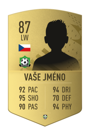 FutCard: Fotbalový dárek pro hráče a fanoušky – Vlastní fotbalová karta - Neraritní Zlatá
