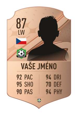 FutCard: Fotbalový dárek pro hráče a fanoušky – Vlastní fotbalová karta - Raritní bronzová