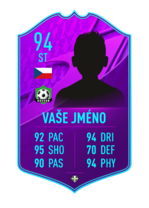 FutCard: Fotbalový dárek pro hráče a fanoušky – Vlastní fotbalová karta - Squad - Fialová