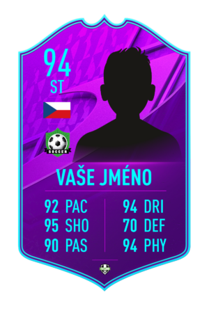 Vlastní fotbalová karta – Squad (Fialová)