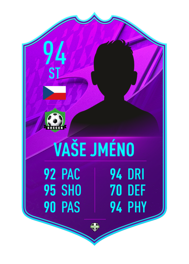 FutCard: Fotbalový dárek pro hráče a fanoušky – Vlastní fotbalová karta - Squad - Fialová
