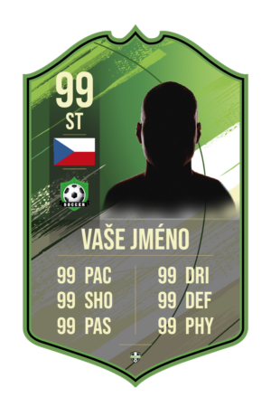 Vlastní fotbalová karta – Zelená S23
