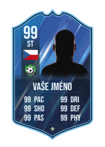 FutCard: Fotbalový dárek pro hráče a fanoušky – Vlastní fotbalová karta - Legendárny Hráč - Modrá S23