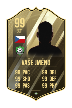 FutCard: Fotbalový dárek pro hráče a fanoušky – Vlastní fotbalová karta - Legendárny Hráč - Zlatá S23